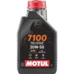 Motul 7100 4T 20W-50 Fully Synthetic Bike Engine Oil – API SN Performance, Smooth Gear Shifting, Superior Engine Protection for Long-Lasting Riding, 1L