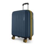 Safari Cabin Genius Alley 55cm Trolley Bag Hard Case Polypropylene, 4 Spinner Wheels, 360 Degree Wheeling Carry on Luggage, Travel Bag, Suitcase for Travel, Trolley Bags for Travel, Navy