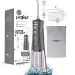 Perfora Rechargeable Power Dental Water Flosser For Teeth – 300ml, Grey