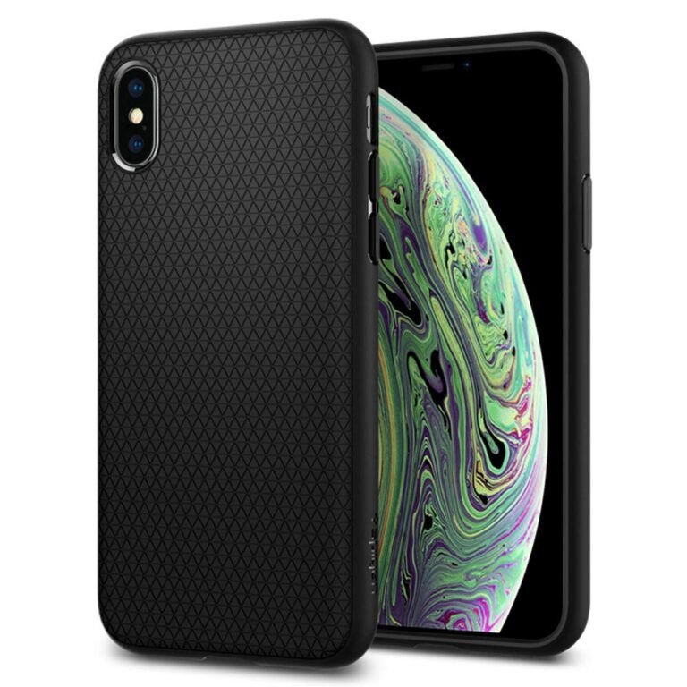 Spigen Liquid Air Back Cover Case for iPhone Xs/X, Durable Protection, Air Cushion Technology – TPU | Matte Black