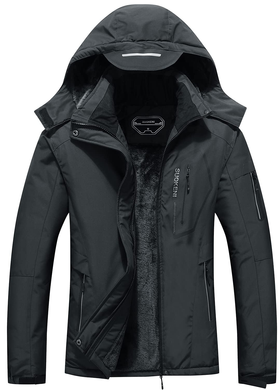 Men’s Waterproof Ski Jacket Warm Winter Snow Coat Hooded Raincoat