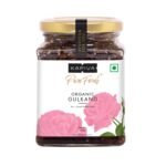 Organic Damask Rose Gulkand | Traditional Sun-Cooked Rose Petal Preserve | Made with Organic Rose Petals & Mishri | No Artificial Colours or Flavours | 300g