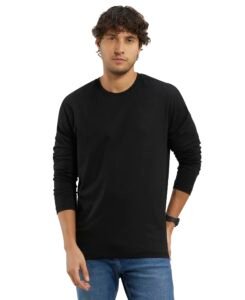 Jockey AM95 Men Super Combed Cotton Rich Solid Round Neck Full Sleeve T-Shirt Regular Fit