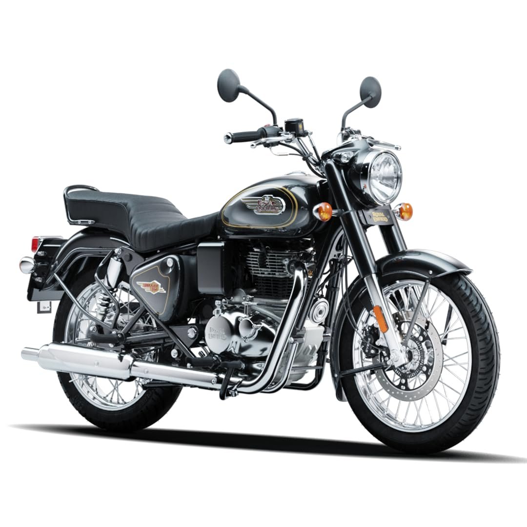 Royal Enfield Bullet 350 Disc & Spoke Wheel Motorcycle (Battalion Black) Booking for Ex-Showroom Price