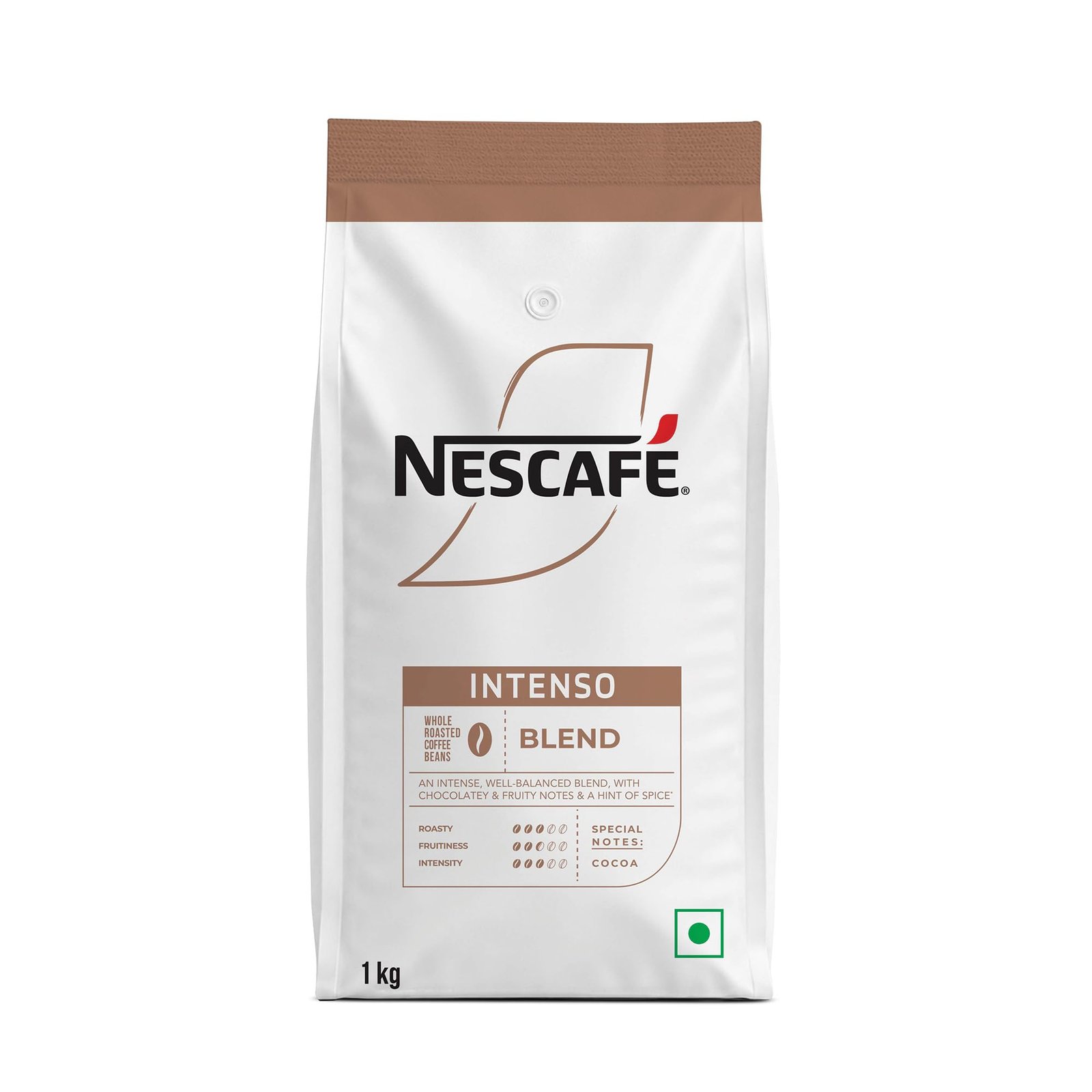 Nescafé Intenso Whole Roasted Coffee Beans, 1kg Bag