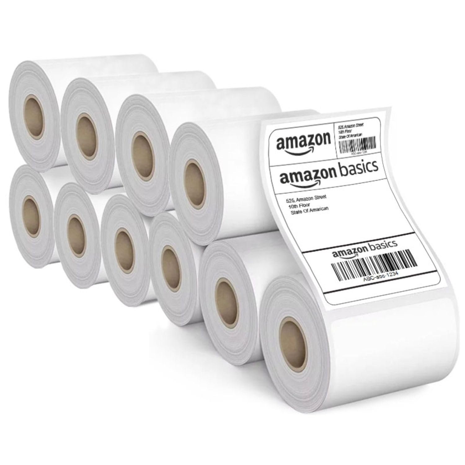 Amazon Basics 70gsm Thermal Label Printer Paper – 4″ x 6″ (100 x 150 mm)| Ideal for Shipping, Parcel, Barcode, and Address Labels – 400 Labels per Roll (Pack of 10)