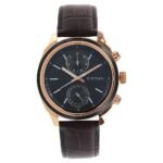 Titan Workwear Quartz Multifunction Black Dial Brown Leather Strap Watch for Men – NT1733KL03