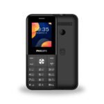 PHILIPS All-New E2102 Sleek & Stylish |Keypad Mobile with 1.77″ Screen|1000 MAH Battery | 2030mm Speaker| Wireless FM | Bright Torch| Digital Camera|Black