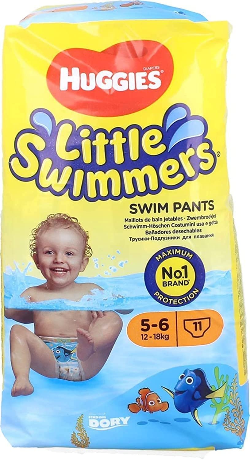 HUGGIES LITTLE SWIMMERS BABY SWIM PANTS 11PC (5-6) (12-18KG)