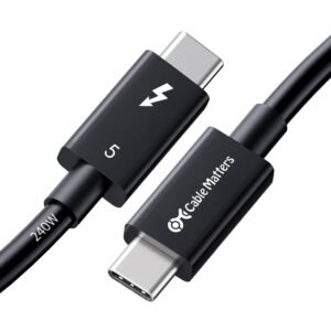 Cable Matters [Intel Certified] 80Gbps Thunderbolt 5 Cable with up to 120Gbps Bandwidth Boost and 240W Charging in Black – 1m / 3.3ft, Compatible with Thunderbolt 4, USB4, Thunderbolt 3 and USB-C