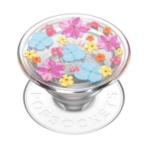 PopSockets Translucent Phone Grip with Expanding Kickstand, PopSockets for Phone, Translucent PopGrip – Delicate Floral