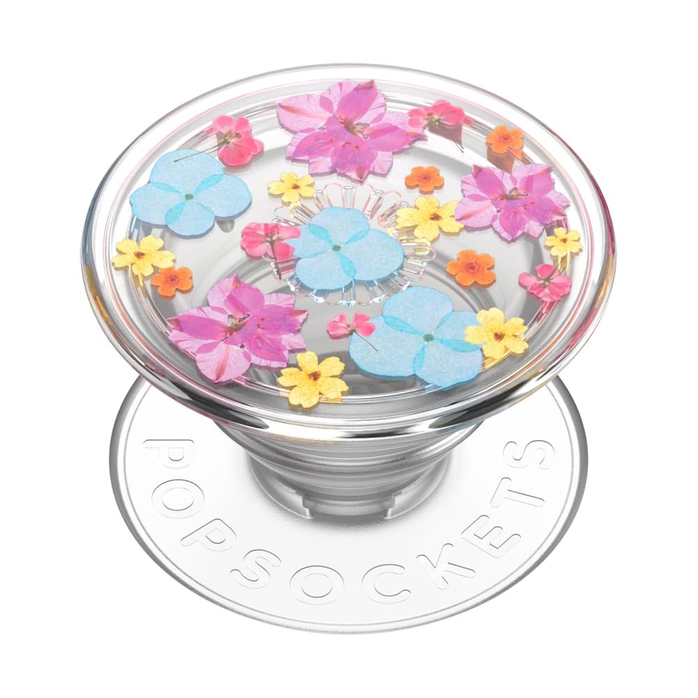 PopSockets Translucent Phone Grip with Expanding Kickstand, PopSockets for Phone, Translucent PopGrip – Delicate Floral