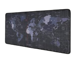 Seagull flight of fashion Large Extended Mouse Pad XXL with Non-Slip Rubber Base, Stitched Edge Mouse Mat for Laptop, Computer & Desk – 60 x 30 x 0.2 cm – World Map