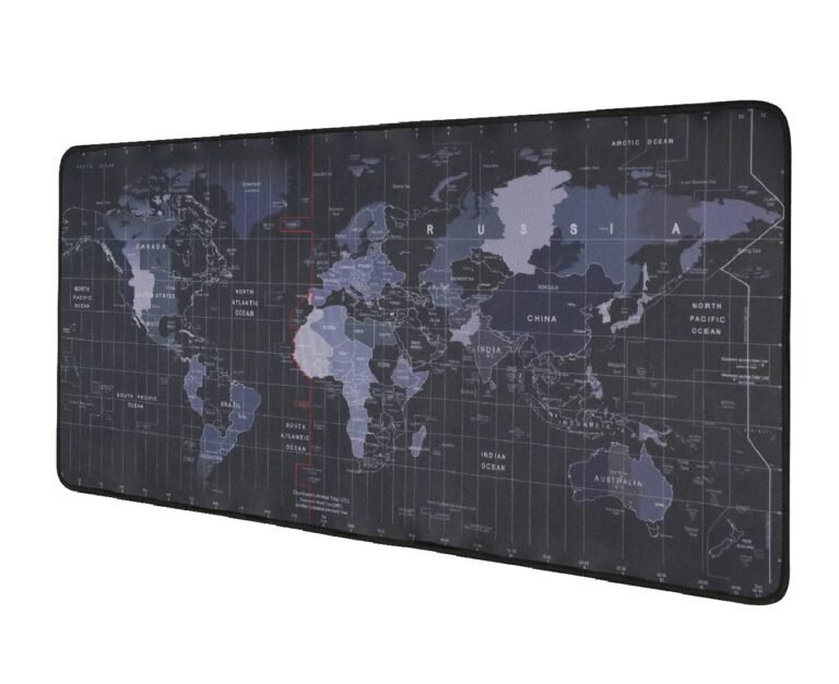 Seagull flight of fashion Large Extended Mouse Pad XXL with Non-Slip Rubber Base, Stitched Edge Mouse Mat for Laptop, Computer & Desk – 60 x 30 x 0.2 cm – World Map