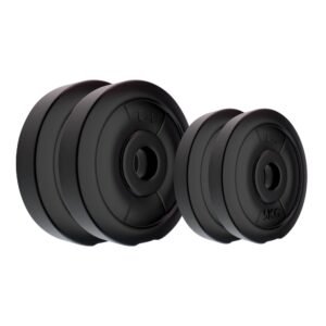 Kore RW PVC Plate-30KG (5 KG X 2 + 10 KG X 2) Weight Plate, Black