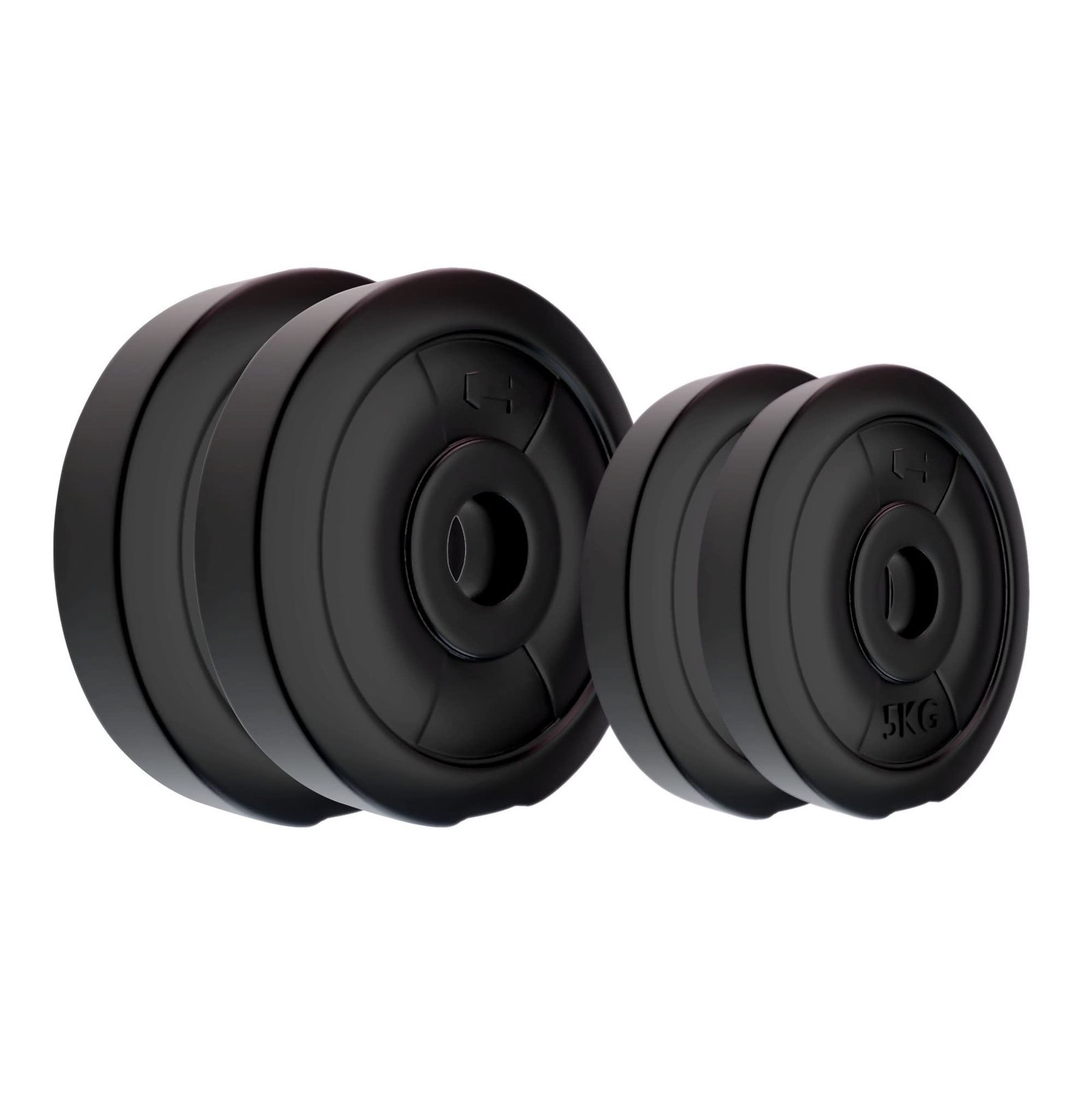 Kore RW PVC Plate-30KG (5 KG X 2 + 10 KG X 2) Weight Plate, Black