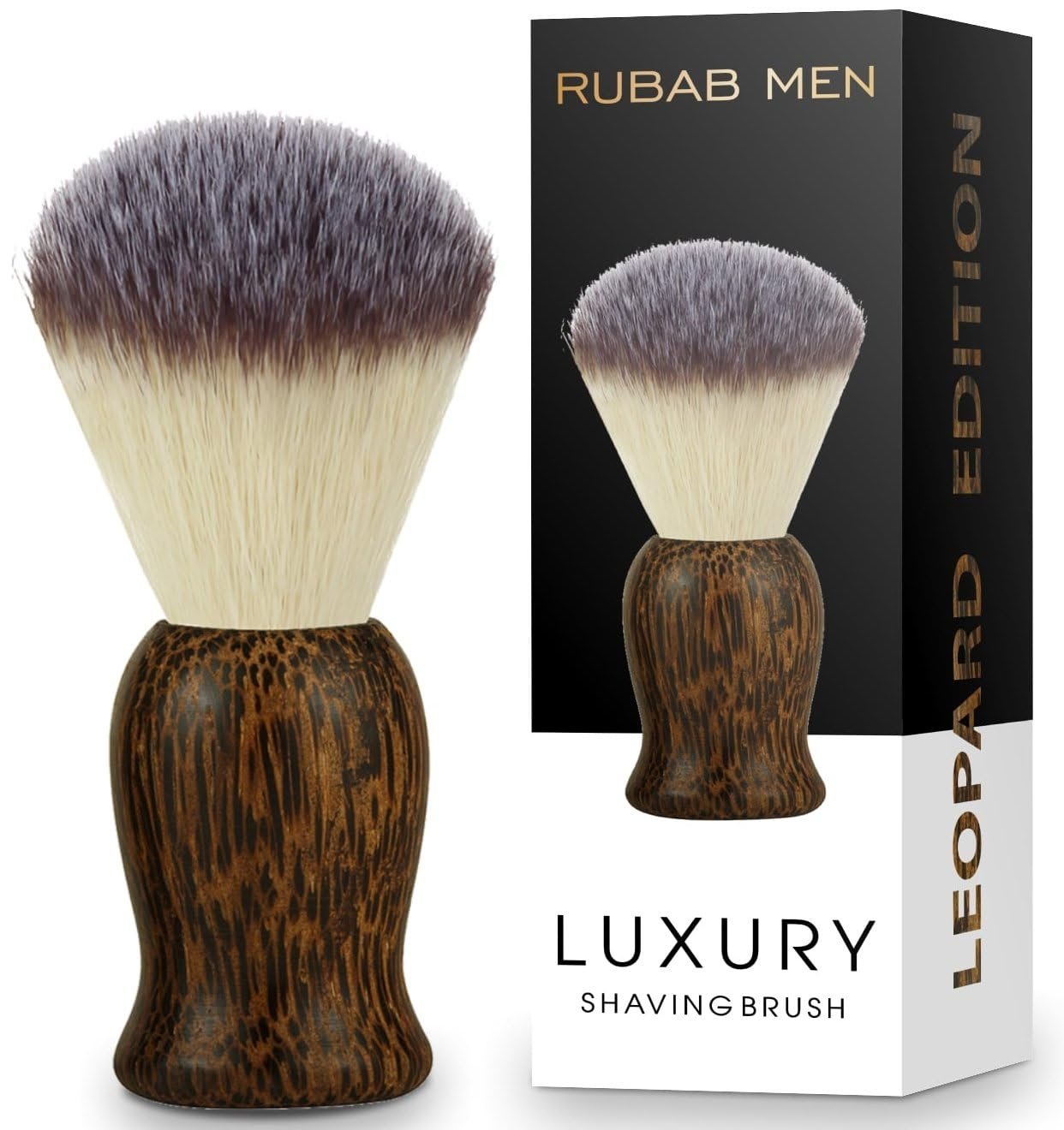 RUBAB MEN Luxuriously Soft Shaving Brush for Men | Leopard Edition