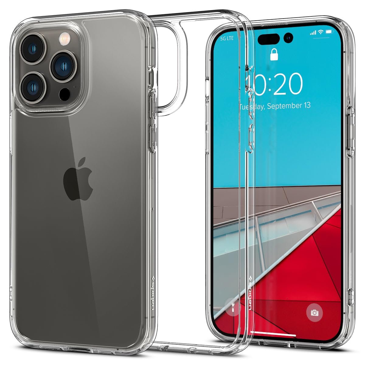 Spigen Ultra Hybrid Back Cover Case for iPhone 14 Pro, Clear Transparent, Durable Hybrid Structure – Polycarbonate + TPU | Crystal Clear
