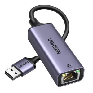 UGREEN USB Ethernet Adapter Aluminum USB 3.0 to Network Gigabit RJ45 LAN 10/100/1000 Mbps Adapter Converter Compatible for Nintendo Switch,MacBook,Mac Pro Mini,iMac,XPS,Surface Pro,Notebook,PC,Grey