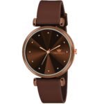 CRESTELLO Silicone Strap Analog Wrist Watch for Women (Black/Blue/Green/Brown) | CR-Ck137
