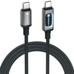 Portronics 100W Konnect Halo Type C to Type C Cable with LED Light Indicator, Strong Braided Cable, PD Fast Charging, Data Sync, 1 Meter Tangle Free Wire, Compatible with all C-Type Enabled Devices