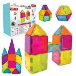 Wembley Magnetic Tiles for Kids Toys for 3 + Year Old Boy | Magnetic Blocks for Kids for 2-5 Years | STEM Learning Educational Magnet Building Blocks Brain for Kid – 10 Pcs
