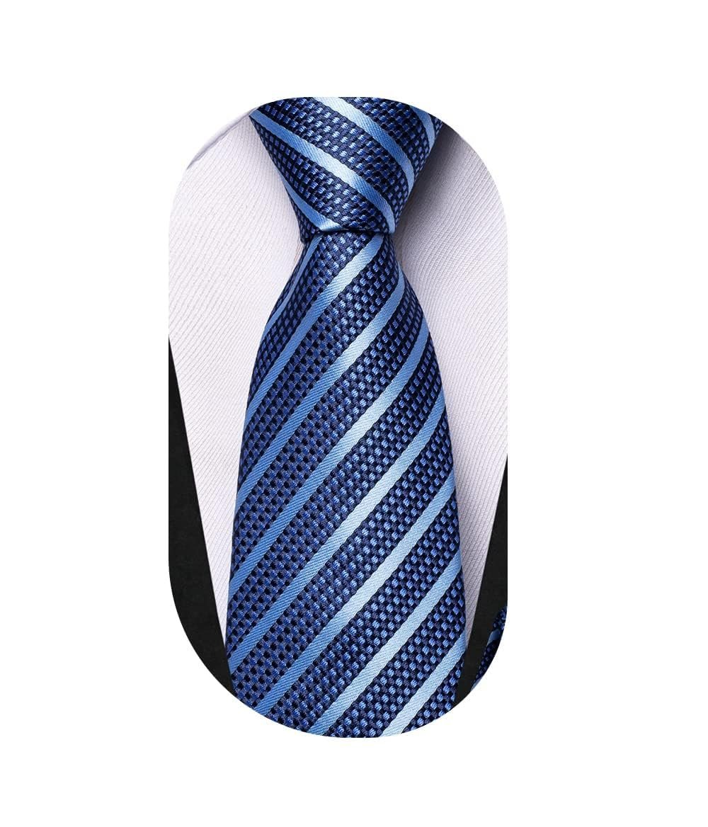 Dubulle Mens Tie Set Necktie and Pocket Square with Cufflinks Gift Box