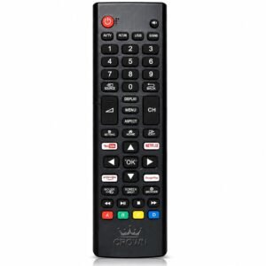 RESORB Crown TV Remote Compatible with Crown Smart LED LCD TV Models, Replacement Remote Control, LED 493