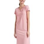 Amazon Brand – Symbol Women Cotton Calf Length Regular Fit Nighty | Night Dress (Available in Plus Sizes)