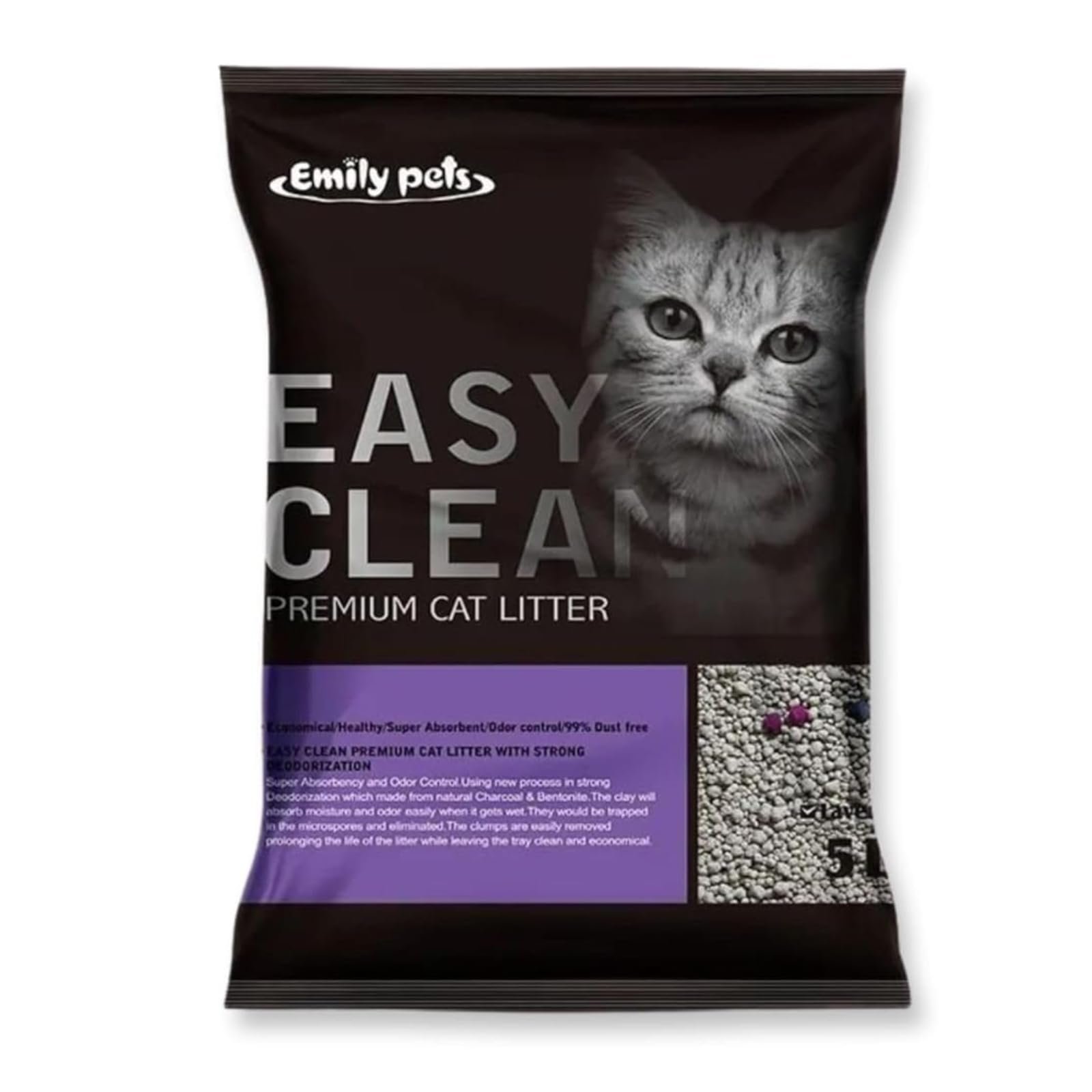 Emily Pets Fresh Scented Bentonite Cat Litter (Lavender, 5 L)