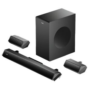 boAt Aavante Bar Prime B300 with Subwoofer and Dual Rear Speakers, 300W RMS Output, 5.1 Channel, Multi-Connectivity, EQ Modes, & BT v5.3 Soundbar with Powerful Signature Sound (Charcoal Black)