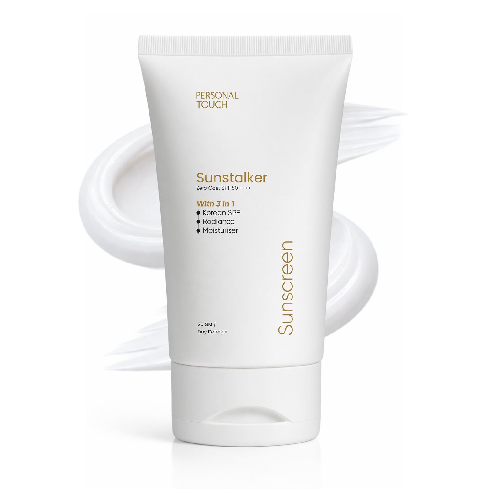 Personal Touch Sunscreen SPF 50 PA++++ | Sunstalker Korea 3 in 1 Formula | with Niacinamide | Sun & Tan Protection | Oil-Free, No White Cast, Acne Safe | For Oily & Dry Skin | 30ml