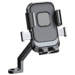 Universal Bike Mobile Stand with 360° Rotation | Handlebar & Mirror Mount Phone Holder | Shockproof Clamp for 4.7–7.2 Inch Smartphones (XY-089)