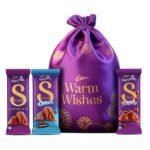 Cadbury Dairy Milk Silk Special Assorted Valentine’s Chocolates Potli Gift Pack with Teddy keychain,232 gram