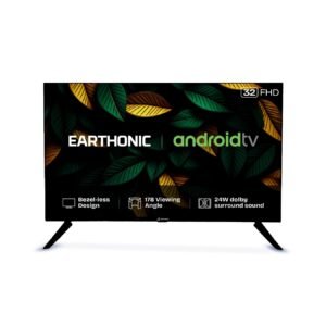 32 Inch Smart Android LED TV, 80 cm HD Ready Smart Television with Built in WiFi, Streaming Apps, 24W Speakers, HDMI & USB Ports, LED TV for Home Entertainment, Black