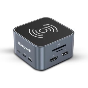 Honeywell New Launch 12-in-1 Type C Dock with 4K HDMI, MagSafe Wireless 15W, 4xUSB Ports PD 100W, Mic, Ethernet & Audio Port, SD & MicroSD Slot, All Type C Devices, Windows/MacBook