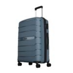 Aristocrat Liberty 8-Wheel Large Size Hard Case Trolley Bag, Spanish Blue