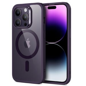 ESR Classic Hybrid for iPhone 14 Pro Case, Clear Purple