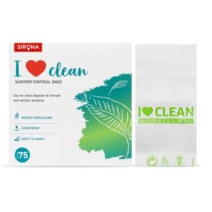 Sirona Sanitary & Diaper Disposal Bags – 75 Bags | Large Leakproof & Odour-Concealing Incontinence Waste Bags | Discreet, Tamper-Proof | 100% Cornstarch