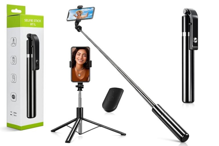 yoozon Bluetooth Extendable Selfie Sticks with Wireless Remote 3-in-1 Multifunctional Selfie Stick with Tripod Stand Compatible with iPhone/OnePlus/Samsung/Oppo and All Phones (Long Selfie 170cm)