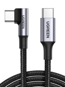 UGREEN 100W USB C to USB C Cable Right Angle 0.5M, PD Charging Cord