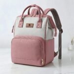 StarAndDaisy Diaper Bag / 30L Lightweight Diaper Bag for Mothers for Travel with 3 Insulated Bottle Pockets/Baby Bag for Mother Travel & Maternity Bag for Baby – Pink Grey