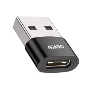 AGARO USB 3.0 Type C Female to USB Male OTG Adapter, 5 Gbps High-Speed Data Transfer, Compatible with Laptops, Tablets, Smartphone, Chargers and More Devices with Standard USB A Interface