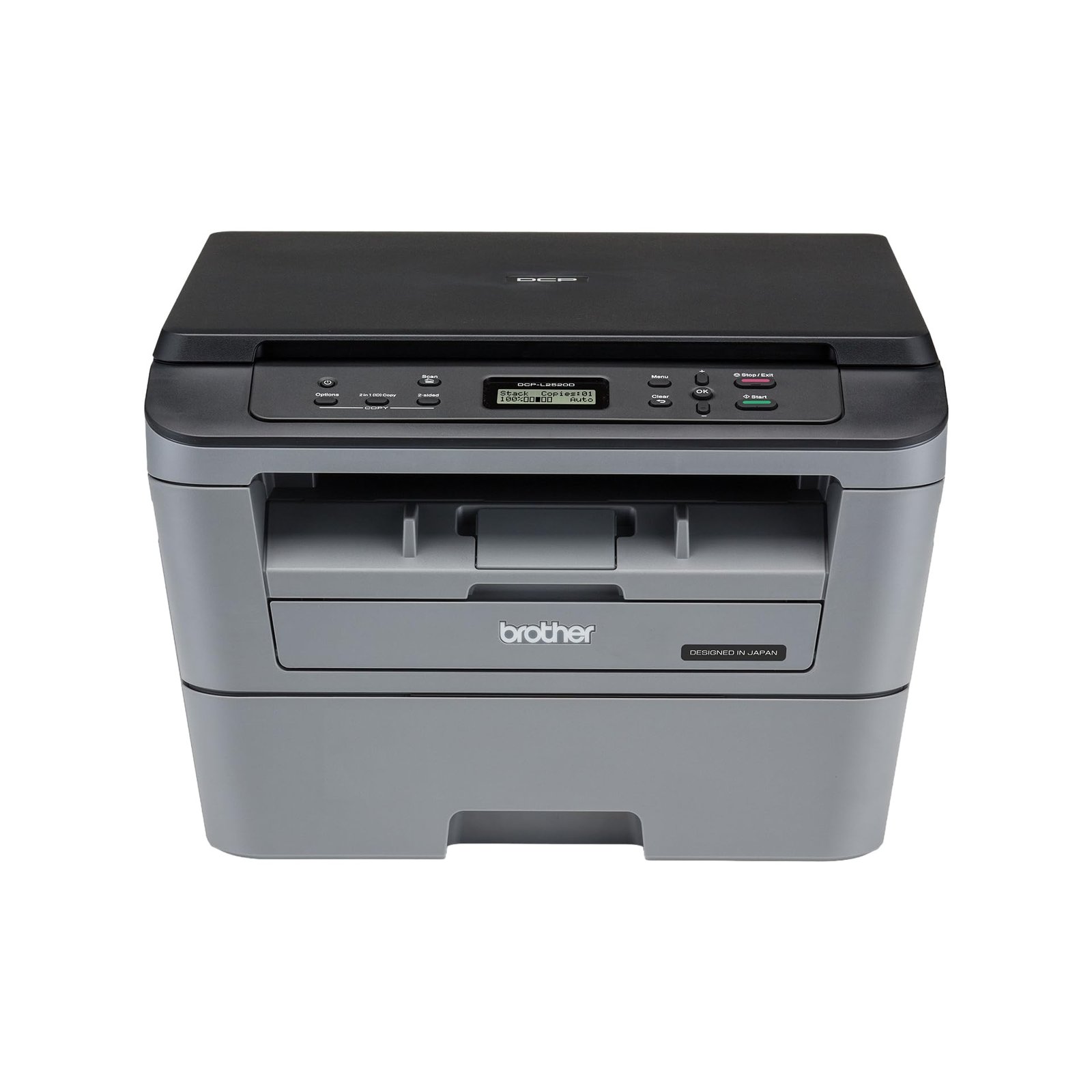 Brother DCP-L2520D Automatic Duplex Laser Printer with 30 Pages Per Minute Print Speed, Multifunction (Print Scan Copy), 2 in 1 (ID) Copy Button, LCD Display, 32 MB Memory, 250 Sheet Paper Tray, USB