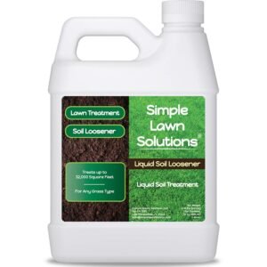 Liquid Aerating Soil Loosener- Aerator Soil Conditioner- No Mechanical or Core Aeration- Simple Lawn Solutions- Any Grass Type, All Season- Great for Compact Soils, Standing water, Poor Drainage.