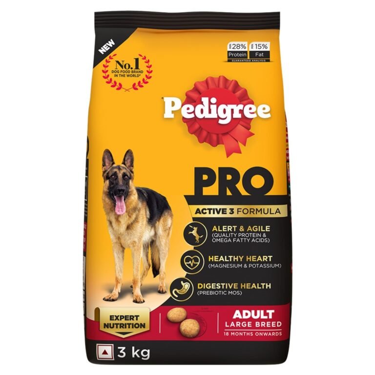Pedigree PRO Adult Large Breed Dry Dog Food, 3 kg, Bone & Joint Support