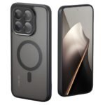 Smartphone Case, Compatible with Xiaomi 15T 5G, 3D Button, Magnetic Adsorption Charging, Shockproof, Yellow Fingerprint Prevention, Dustproof, TPU + PC, Lightweight Design, For Commuting to