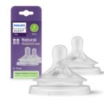 Philips Avent Natural Response Bottle Teat – 2 x Baby Bottle Flow 2 Teats for Newborn Babies | 0+ Months, BPA Free (Model SCY962/02)