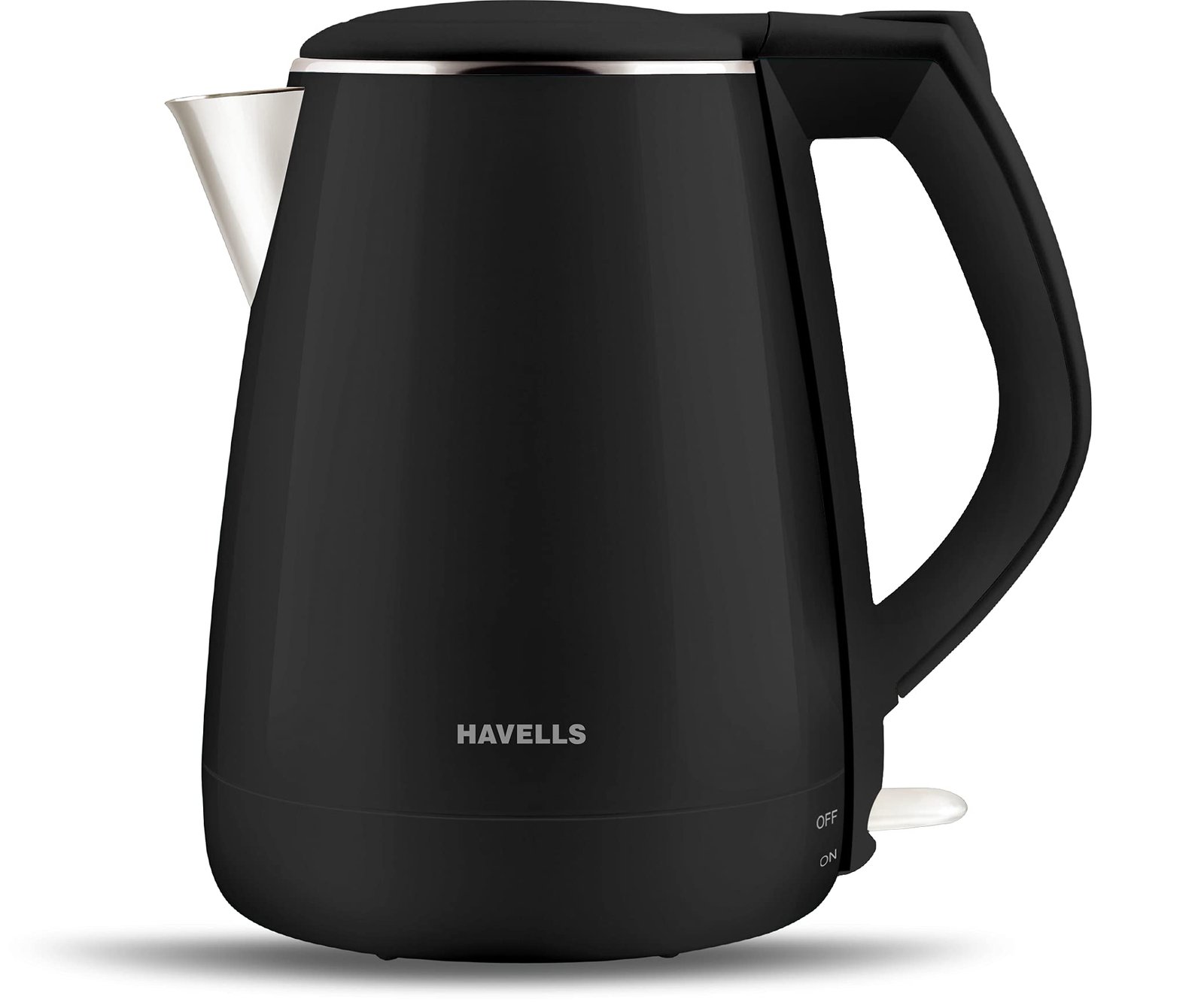 Havells Aqua Plus Electric Kettle 1.2 Litre, 1250 Watt | 304 Stainless Steel Inner Body | Cool Touch Body | Auto Shut-Off |Wider Mouth|2 Years Door Step Warranty by Havells (Black)