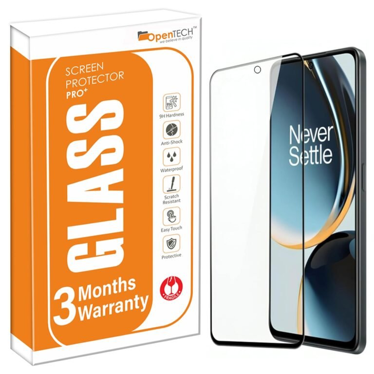 OpenTech® Military-Grade Tempered Glass Screen Protector Compatible For Oneplus Nord CE 4 Lite With Edge To Edge Coverage And Easy Installation Kit